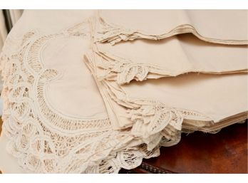Ivory Lace Tablecloth With Matching Napkins