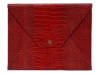 Authentic ABAS Red Leather Document HolderMacBook Air Case