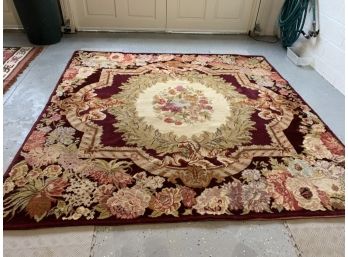 100 Wool Carpet With  Central Medallion And Allover Floral Decoration