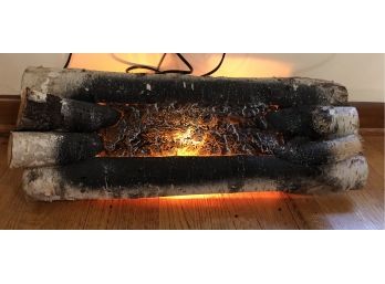 Vintage Faux Fireplace Logs Works Well - Approximately 2 Feet Long