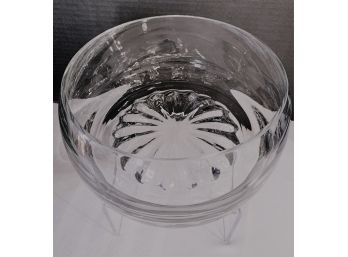 Made In Romania Heavy Crystal 9' Salad Serving Bowl- Beautiful!