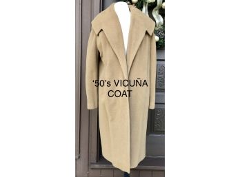 Exquisite '50's Vtg Einiger Hand Tailored 100 Percent VICUNA Women's Coat ( See Description)