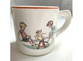Antique Advertising Child's Mug J.W. Hale Corp. Manchester, CT Early 1900?