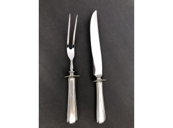 Sterling Silver Handle Carving Set - Knife & Fork