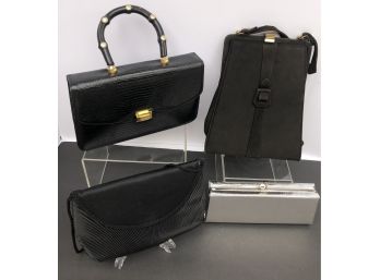 Four Vintage Handbags-Purses: 1950's Nicholas Reich Others Unbranded ( See Description)