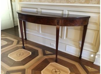 BAKER Entry Demilune Console Table  1of2 Paid $3,500. Patricia Bonis Interiors