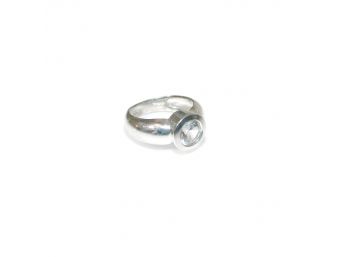 Clear Stone CNA Sterling Silver Ring