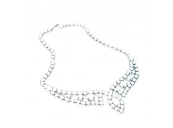 White Stone Costume Jewelry Choker Necklace