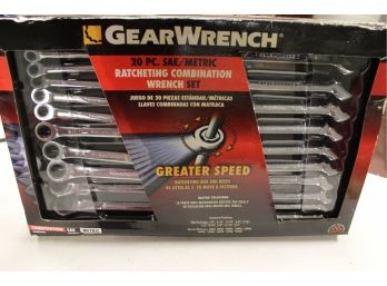 Gear Wrench 20 Pc Ratcheting Combo Wrench Set Brand New