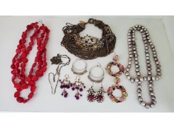 Sterling Pearls  And Costume Jewelry Lot