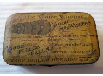 Antique Rare Advertising Tin Bibbs Boiler Washer Repair Outfit Tin Container By Good Mfg. New York, NY