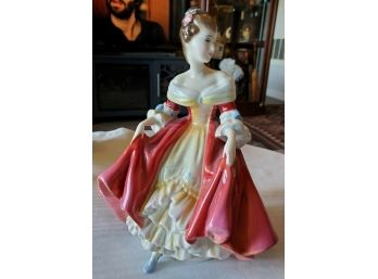 Vintage Royal Doulton Figurine Southern Belle -In A Lovely Red Dress. 1957. HN 2229 CT. Retired