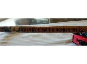 1939 New York World's Fair Cane - Walking Stick - Souvenir From The FAIR! Made Of Bamboo