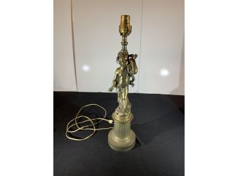 Brass Cherub Lamp