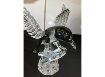 Murano Style Large Glass Bird Sculpture