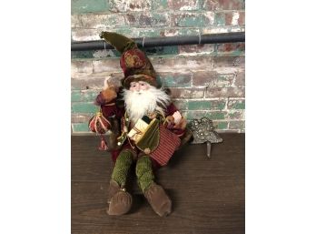 Santa Elf Decoration And Santa Hook