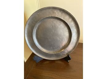 16' Heavy Pewter Charger With Stand
