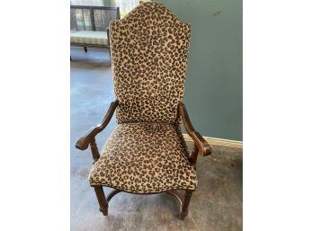 Fun Chenille Cheetah Print Arm Chair