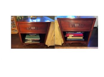 Two Single Drawer End Tables