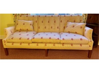 Nice Button Back Sofa With Two Matching Pillows
