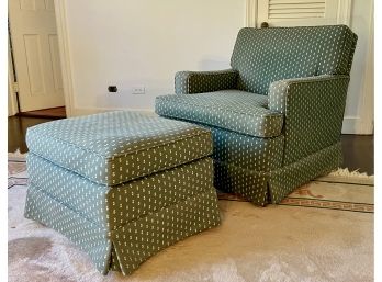 Easy Chair And Matching Ottoman