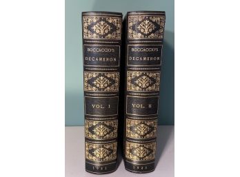 Rare 1925 Limited Edition Antique Books: Boccaccio's The Decameron Volumes I & II
