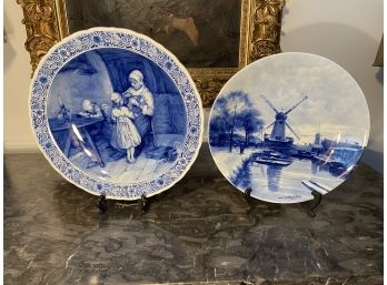 Two Beautiful Delft Plates