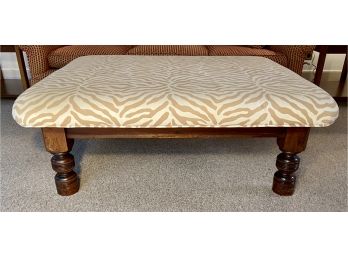 Beautiful Animal Print Upholstered Cocktail Table