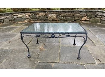 Wrought Iron And Glass Top Table