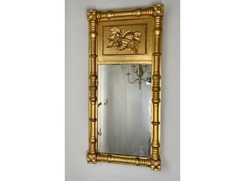Gilt Tone Floral Relief Wall Mirror