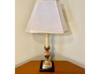 Brass Candlestick Form Desk Lamp