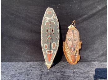 Two Papua New Guinea Tribal Masks