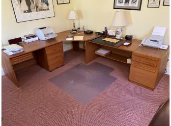 Six Piece Corner Desk Set