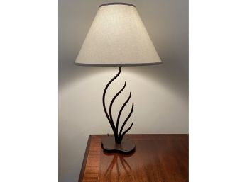 Graceful Sculpted Metal Table Lamp