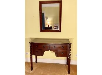 Four Drawer Vanity Table With Wall Mirror