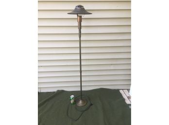 Antique Brass Art Deco Floor Lamp. The Miller Lamp Co. Meriden, CT. In Very Good Condition. Tested And Works.