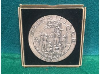 Estate Fresh Vintage New Haven, CT Quinnipiack 1638-1938 Anniversary Medallion In Original Box.