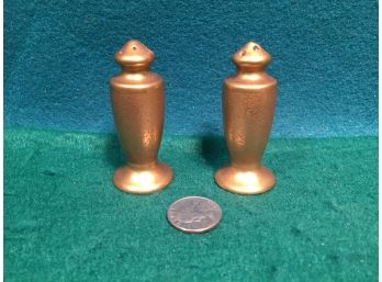 Antique Gold Pickard Salt And Peper Shakers. Excellent. From A Clean, Smoke And Pet Free Estate.
