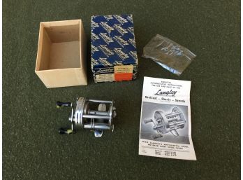 Estate Fresh Vintage Shakespeare Criterion 1960 Fishing Reel. Appears Unused In Langley Box With Instructions.