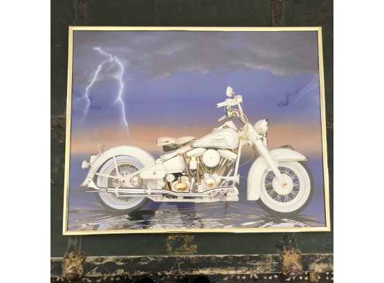 Vintage Framed Motorcycle Poster