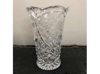 Heavy Crystal Vase 9'