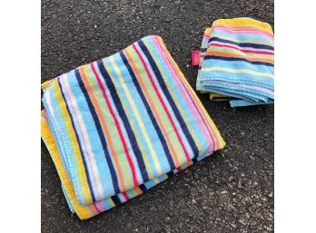Swell By Cynthia Rowley Striped Bath And Hand Towel Set