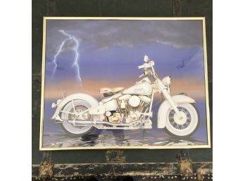 Vintage Framed Motorcycle Poster