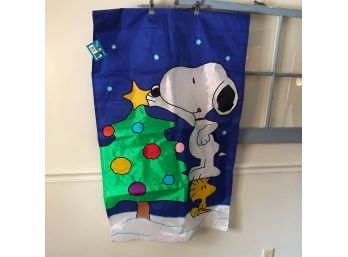 Large Snoopy Holiday Flag