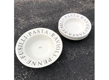 Ceramic Pasta Serving Dish And Bowls