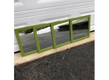 Set Of 4 Green Mirrors 16' Square