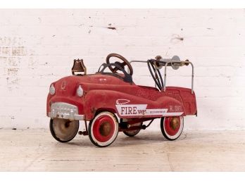 Vintage Child's Fire Engine Pedal Car