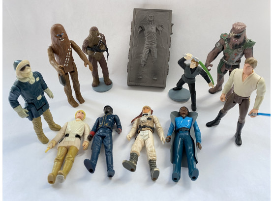 11 Star Wars Figurines, Some Original Kenner: Han, Chewbacca, Luke, Lando & More,  Oldest 1977