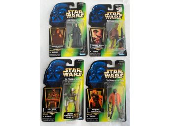 1996 Star Wars New In Box  POTF Kenner Figures: Palpatine, Momaw Nadon, ASP-7 Droid & Ponda Baba
