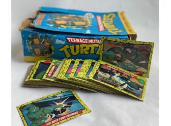 1989 Over 300 Teenaged Mutant Ninja Turtles Trading Cards In Box